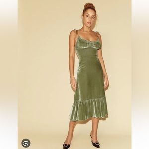 Reformation Artichoke Velvet Dress